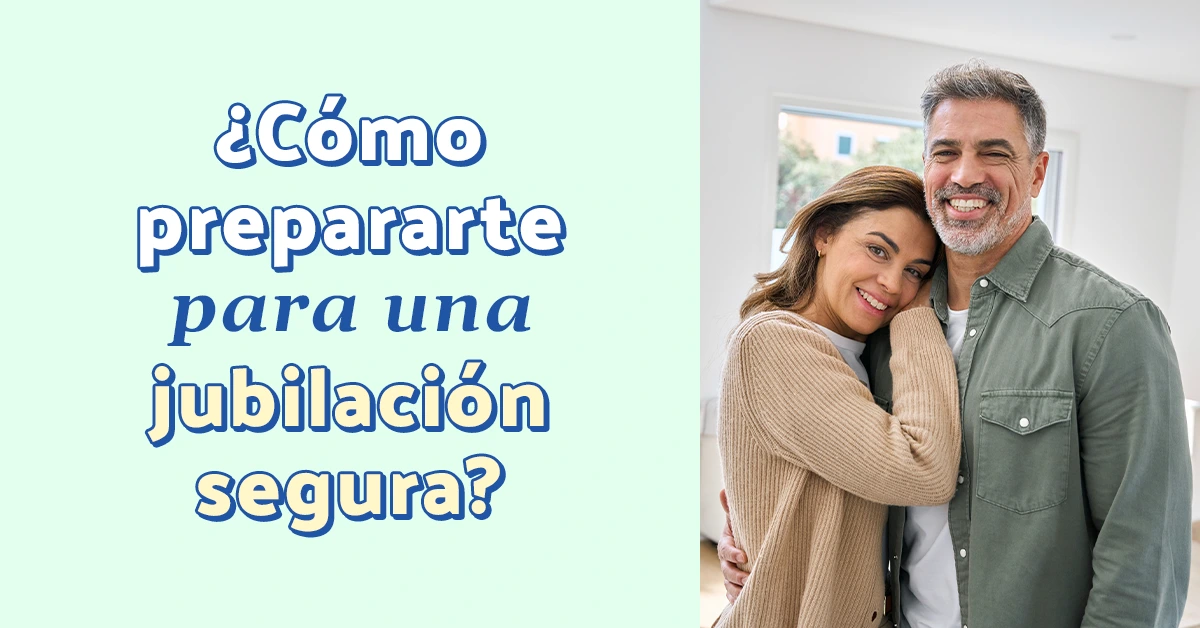 pareja joven que se prepara para una jubilación segura